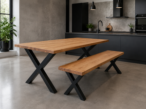 X Frame Dining Table