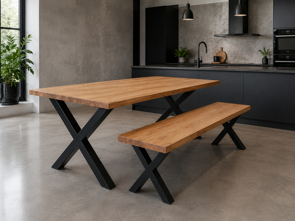 X Frame Dining Table