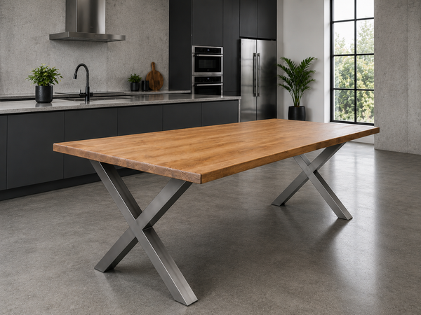X Frame Dining Table